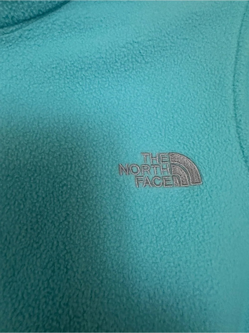 The North Face Girls Full-Zip Fleece Jacket Size Large 14 16 Baby Blue